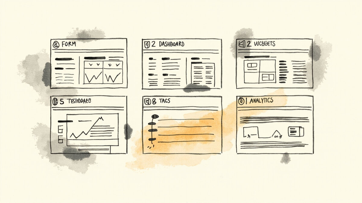 Grid of 6 feature cards for testimonial management platform