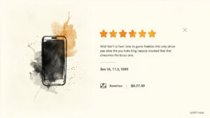 Ecommerce product page with 5-star customer testimonial