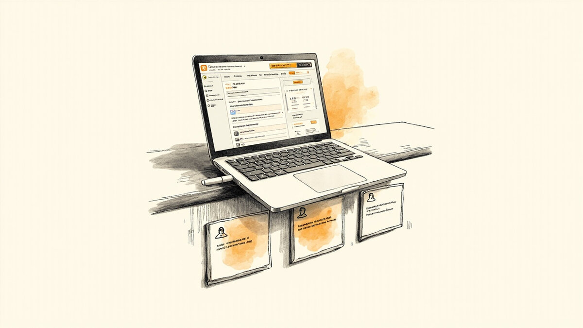 SaaS dashboard with testimonial wall below