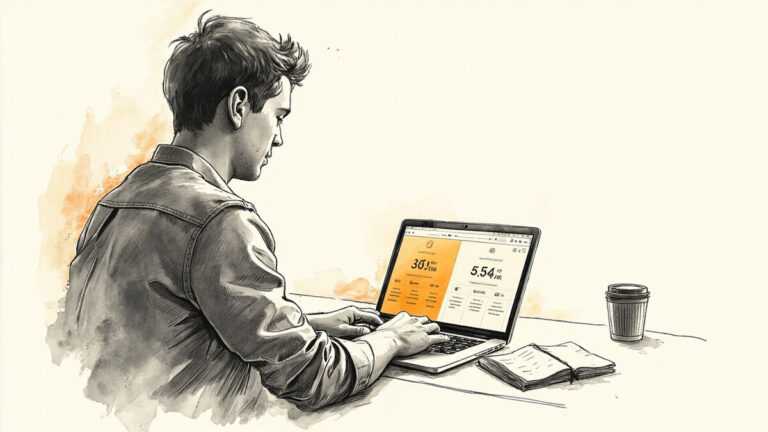 Small business owner looking at testimonial software pricing