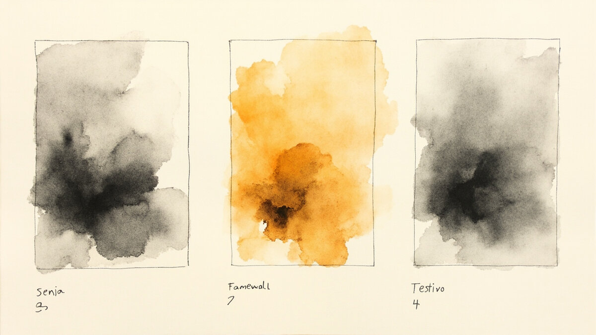 Senja Famewall Testivo three-way comparison